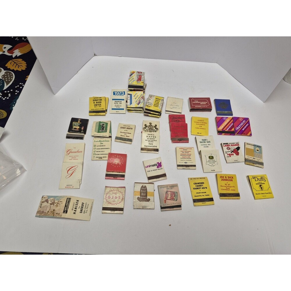 Lot Of 42 Vintage  Various Matchbooks mostly Used + 2 Sewing Advertistment Sets